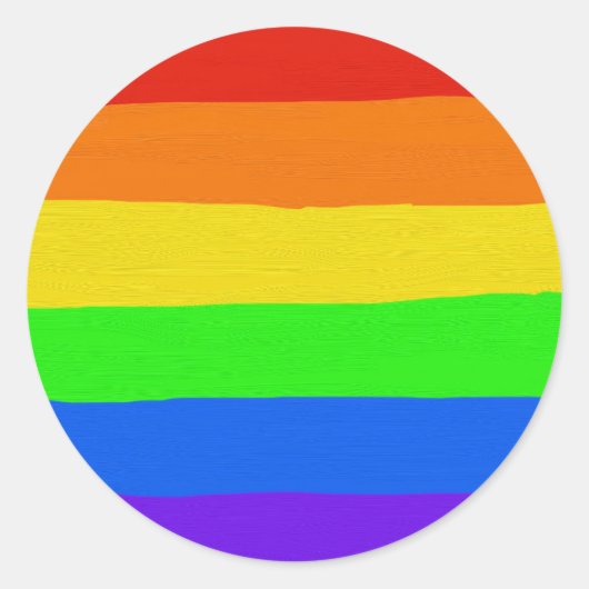 Regenbogenkleber Runder Aufkleber (Vorderseite)