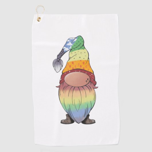 Regenbogenknochen Golfhandtuch (Vorderseite)