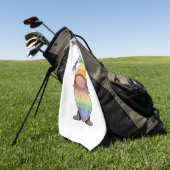 Regenbogenknochen Golfhandtuch (Gras)