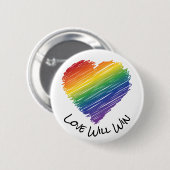 Regenbogenknopf Button (Vorne & Hinten)