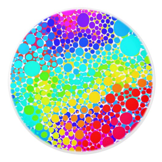 Regenbogenknopf Keramik Keramikknauf (Vorderseite)