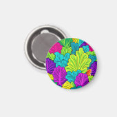 Regenbogenkohl-Blattmuster Magnet (Vorderseite/Rückseite)