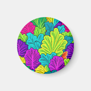 Regenbogenkohl-Blattmuster Magnet