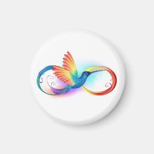 Regenbogenkolibri mit Unendlichkeitssymbol Magnet