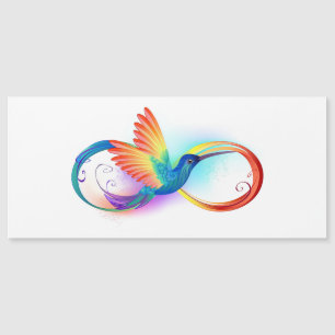 Regenbogenkolibri mit Unendlichkeitssymbol Magnetkarte