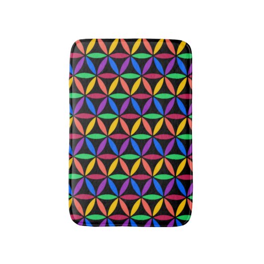 Regenbogenkreise Badematte (Vorderseite Vertikal)