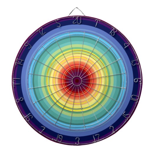Regenbogenkreise Dartscheibe (vorne)
