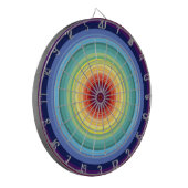 Regenbogenkreise Dartscheibe (Vorderseite Links)