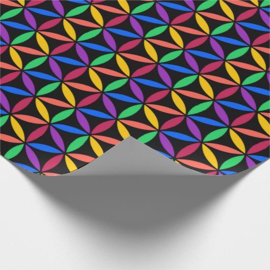 Regenbogenkreise Geschenkpapier (Ecke)
