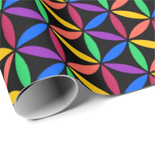 Regenbogenkreise Geschenkpapier (Rolleneckpunkt)
