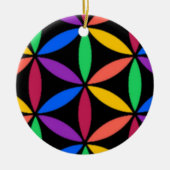 Regenbogenkreise Keramik Ornament (Vorne)