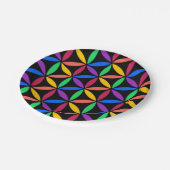 Regenbogenkreise Pappteller (Schrägansicht)