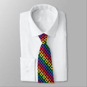 Regenbogenkreise Schwarz Krawatte