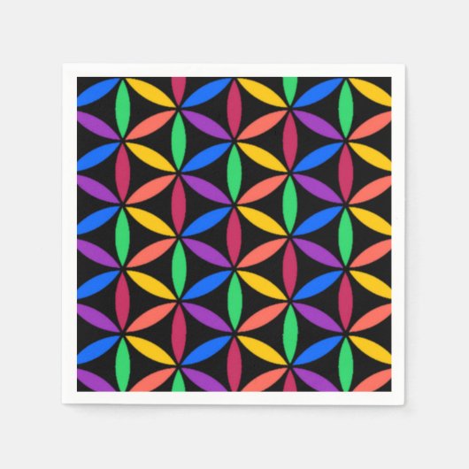 Regenbogenkreise Serviette (Vorderseite)