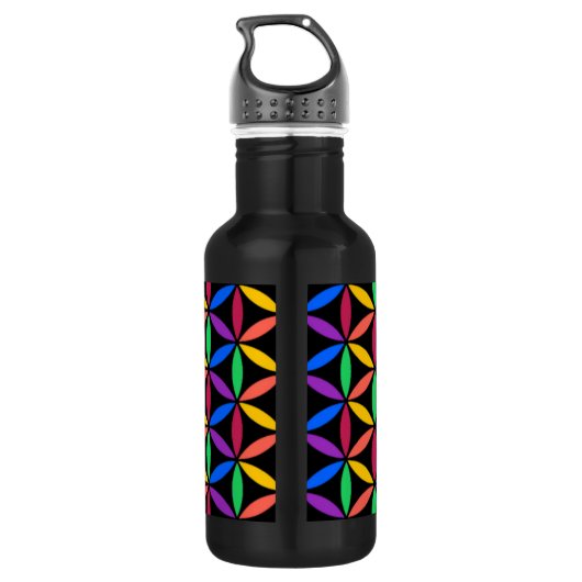 Regenbogenkreise Trinkflasche (Rückseite)