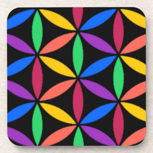 Regenbogenkreise Untersetzer (Vorderseite)