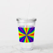 Regenbogenkreuz Acryltrinkbecher (Rückseite)
