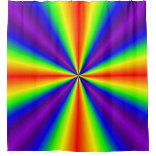 Regenbogenkreuz Duschvorhang (Vorderseite)