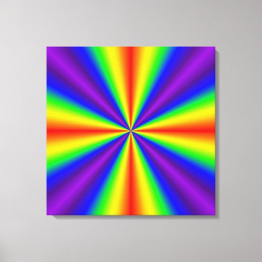 Regenbogenkreuz Leinwanddruck (Vorderseite)