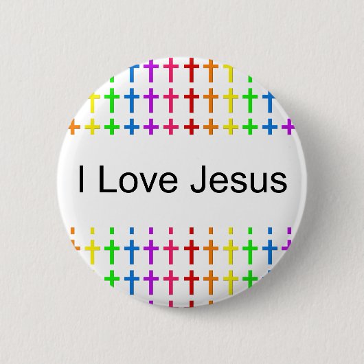Regenbogenkreuze Button (Vorderseite)
