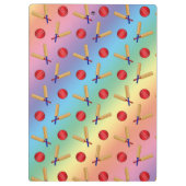 Regenbogenkricketmuster Klemmbrett (Rückseite)