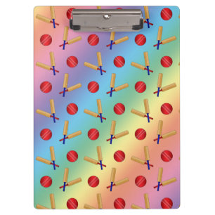 Regenbogenkricketmuster Klemmbrett