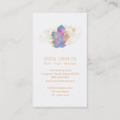 *~* Regenbogenkristalle Kosmische Gold-Glitzer-Ste Visitenkarte (Rückseite)