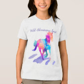 Regenbogenkubismus, das Wilde Pferd Tri-Blend Shirt (Vorderseite)