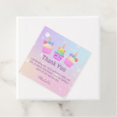 Regenbogenkuchen danke dir Mädchen 1. Geburtstag c Geschenkanhänger (Beispiel)