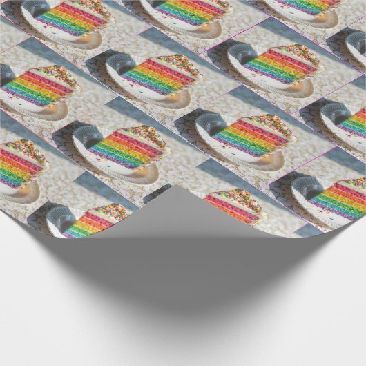 Regenbogenkuchen Geschenkpapier (Ecke)