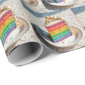 Regenbogenkuchen Geschenkpapier (Rolleneckpunkt)