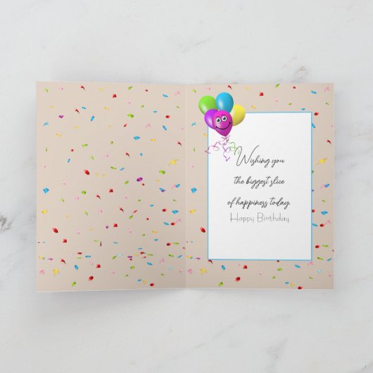 Regenbogenkuchen mit Kiefern Karte (Innenseite)