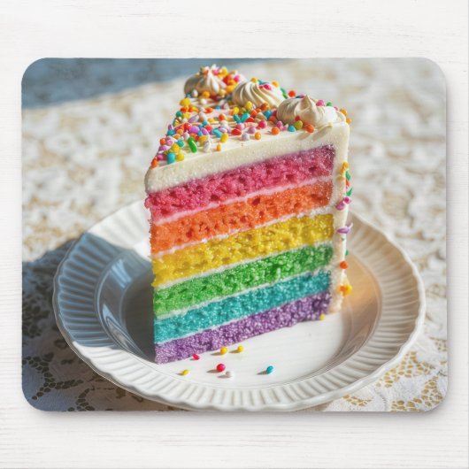 Regenbogenkuchen Mousepad (Vorne)