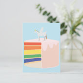 Regenbogenkuchen Postkarte (Stehend Vorderseite)