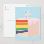 Regenbogenkuchen Postkarte (Vorne/Hinten)