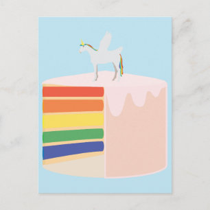 Regenbogenkuchen Postkarte