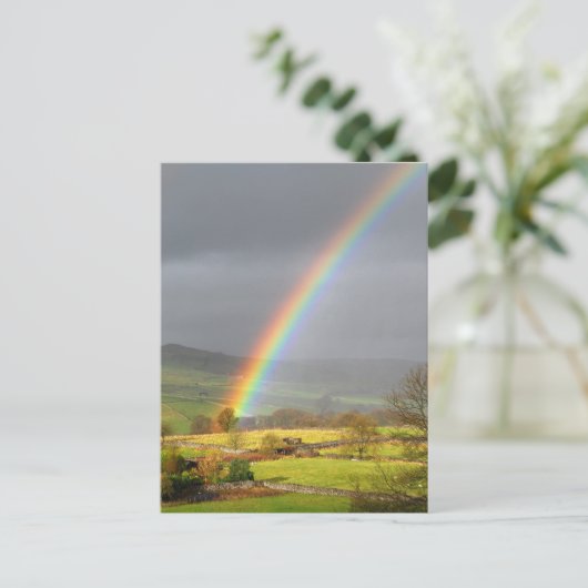 Regenbogenlandschaft Postkarte (Stehend Vorderseite)