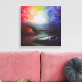 Regenbogenlandschaft Printwerbung Leinwanddruck (Insitu (Wohnzimmer))