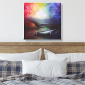Regenbogenlandschaft Printwerbung Leinwanddruck (Insitu (Schlafzimmer))
