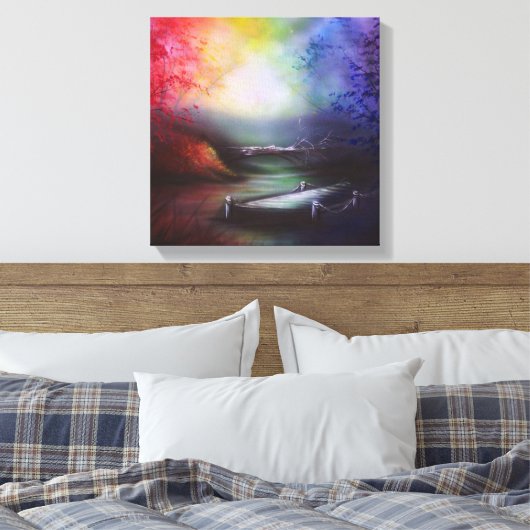Regenbogenlandschaft Printwerbung Leinwanddruck (Insitu (Schlafzimmer))
