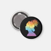 Regenbogenleben, Frauen, Freiheit Magnet (Vorderseite/Rückseite)