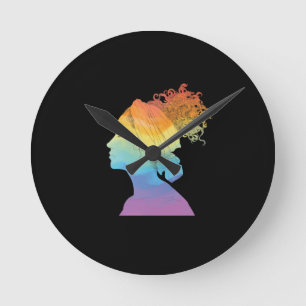 Regenbogenleben, Frauen, Freiheit Runde Wanduhr