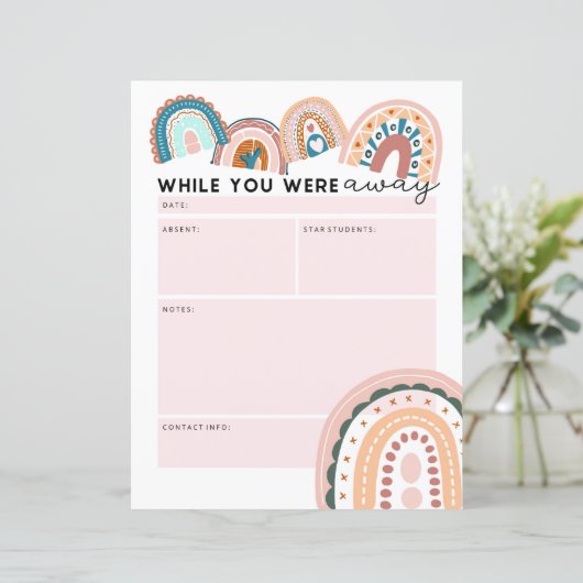 Regenbogenlehrer während Sie weg waren (Stehend Vorderseite)