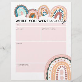 Regenbogenlehrer während Sie weg waren Briefbogen