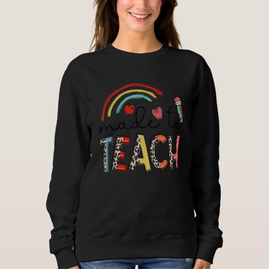 Regenbogenleopard, der den Lehrer an den Unterrich Sweatshirt (Vorderseite)