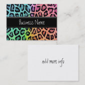 Regenbogenleoparddruck Visitenkarte (Vorne/Hinten)