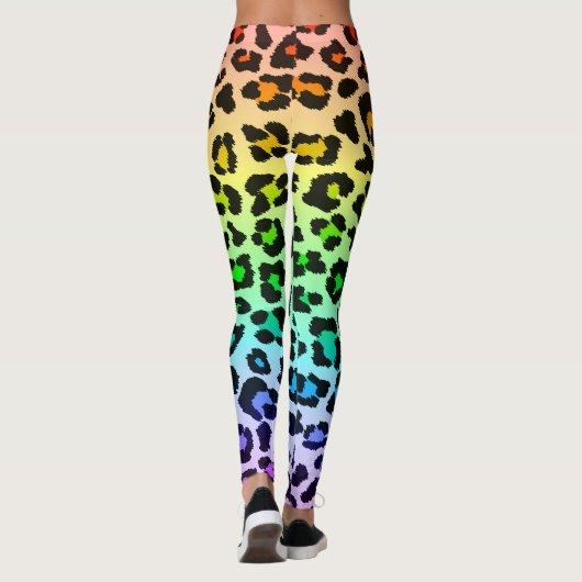 Regenbogenleoparden Leggings (Rückseite)