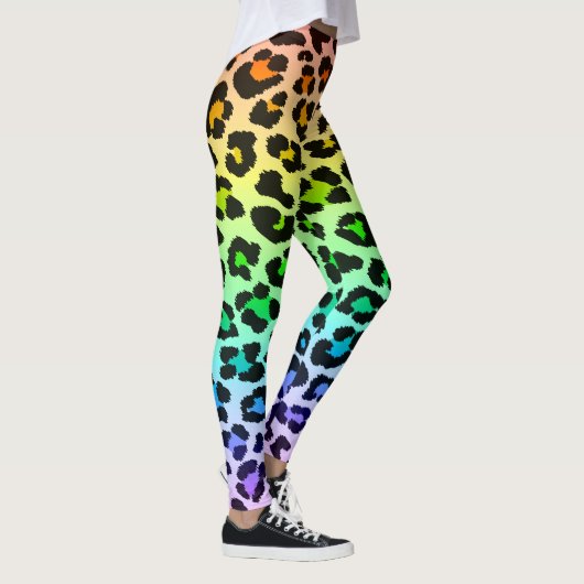 Regenbogenleoparden Leggings (Rechts)