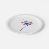 Regenbogenleuchter Pappteller (Schrägansicht)