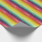 Regenbogenlinien: abstrakte Luxuskomposition. Geschenkpapier (Ecke)